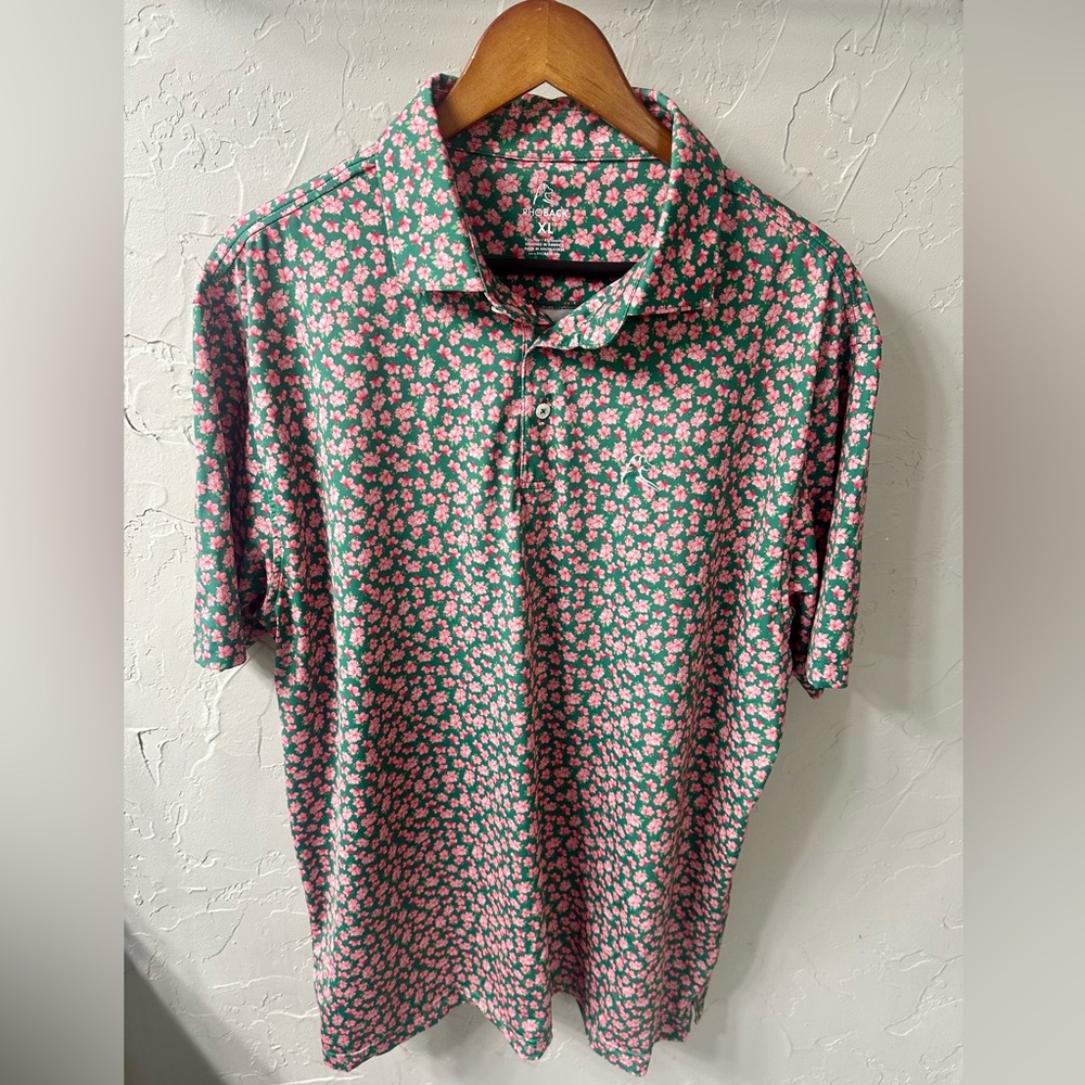 Rhoback Men’s XL Polo | THE AZALEA (Limited Edition: Masters / Augusta)